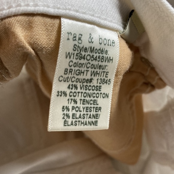 NWT Rag & Bone Crop Flare Jeans Sz 24 in White - Picture 10 of 13